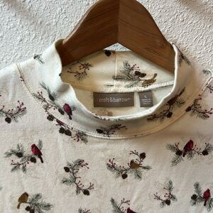 Croft & Barrie Turtleneck holiday 100% cotton long sleeved shirt
